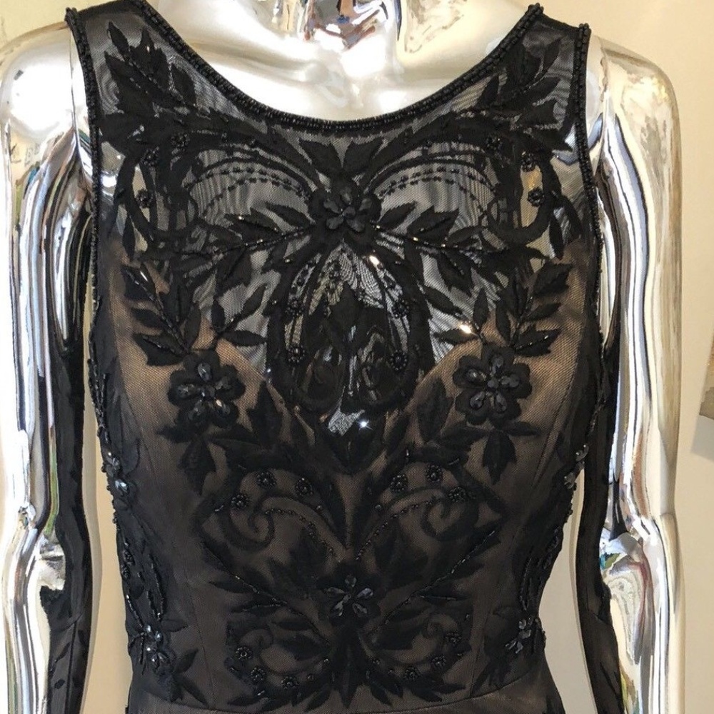 Sue Wong Nocturne black and Nude cocktail dress 6